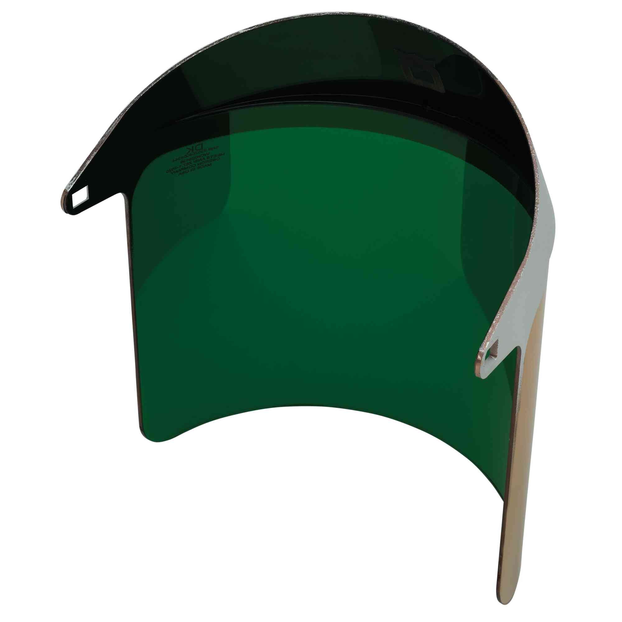 Replacement Green Gold Heat Reflective Face Shield Windows BackImage
