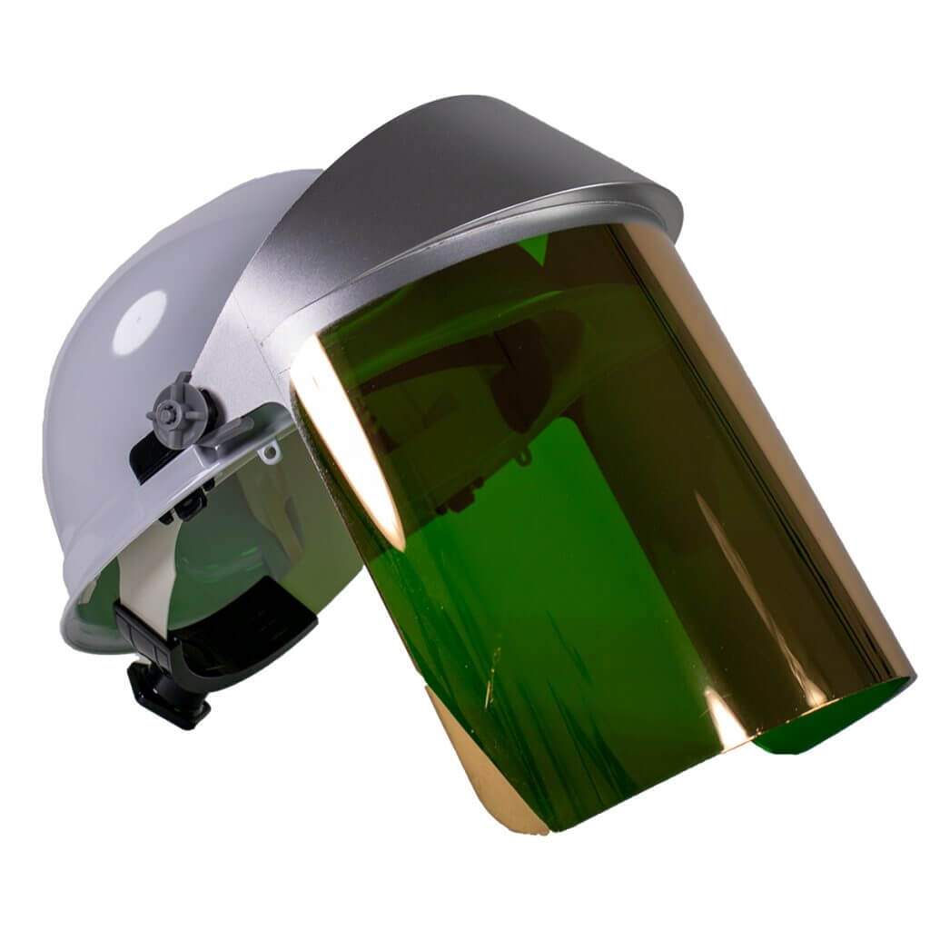 High Heat Face Shield Crown and Window Green Gold Main Image