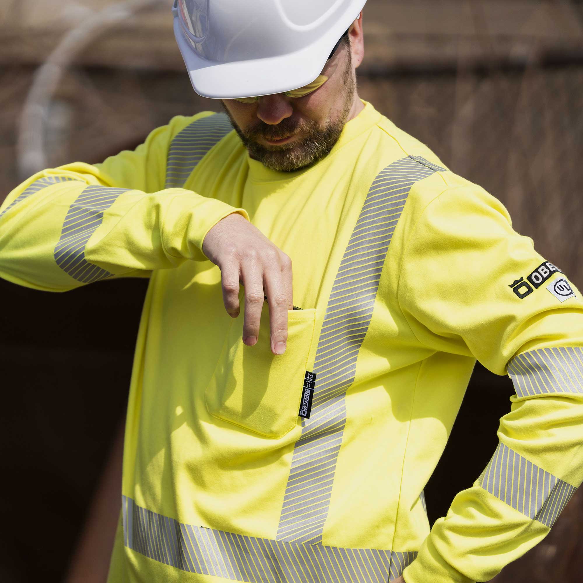FR/Arc-Rated Long Sleeve Safety Shirts LifestyleImage