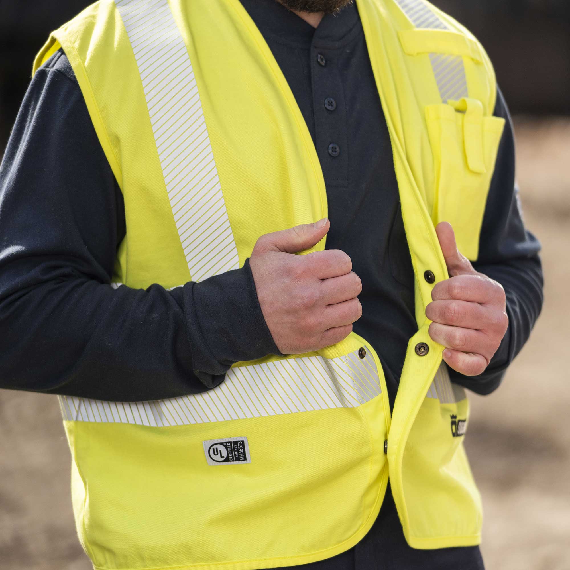 Hi-Vis FR/Arc-Rated Safety Vests Lifestyle Image