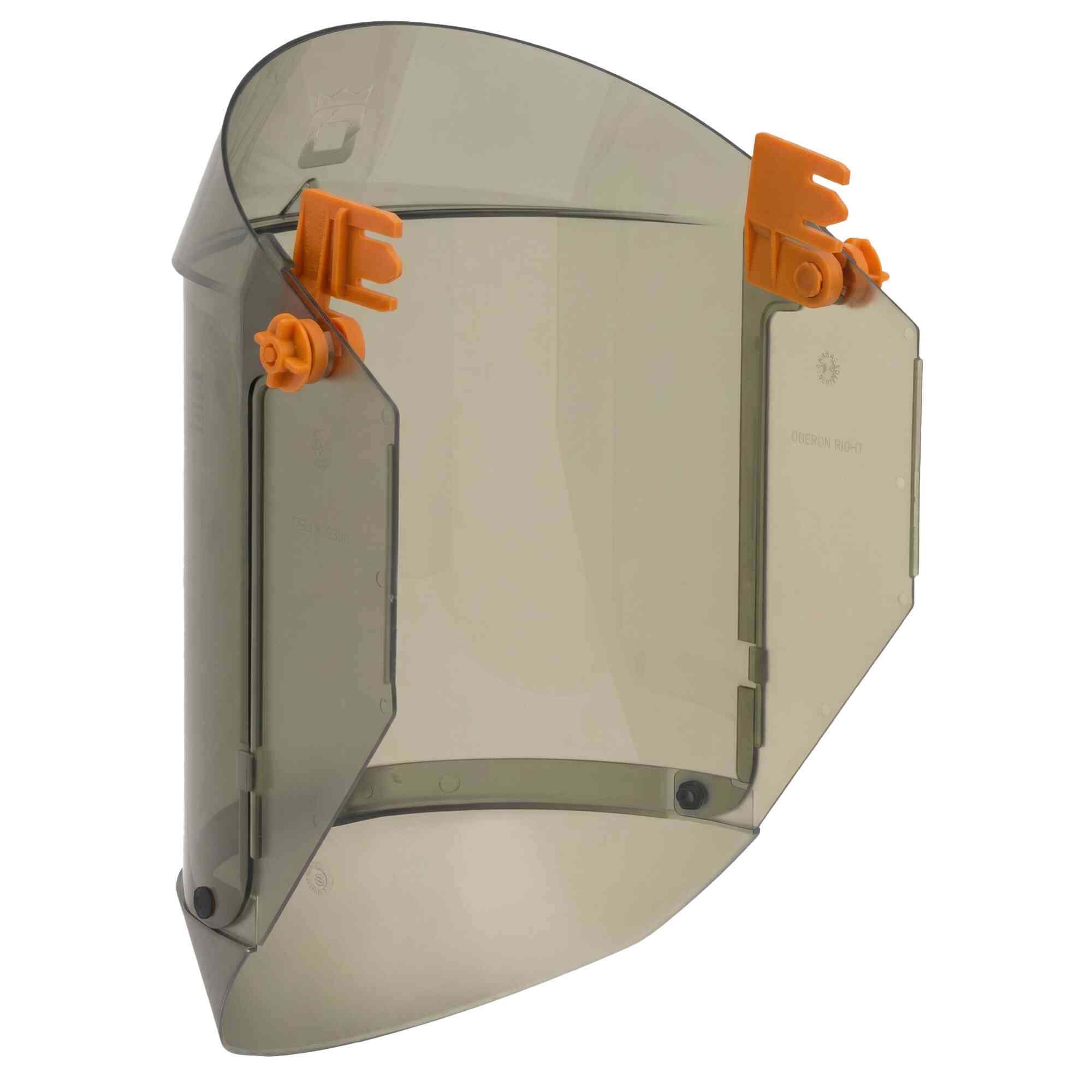 12 Cal Arc Flash Face Shield w/ Safety Helmet Adapters Back Image