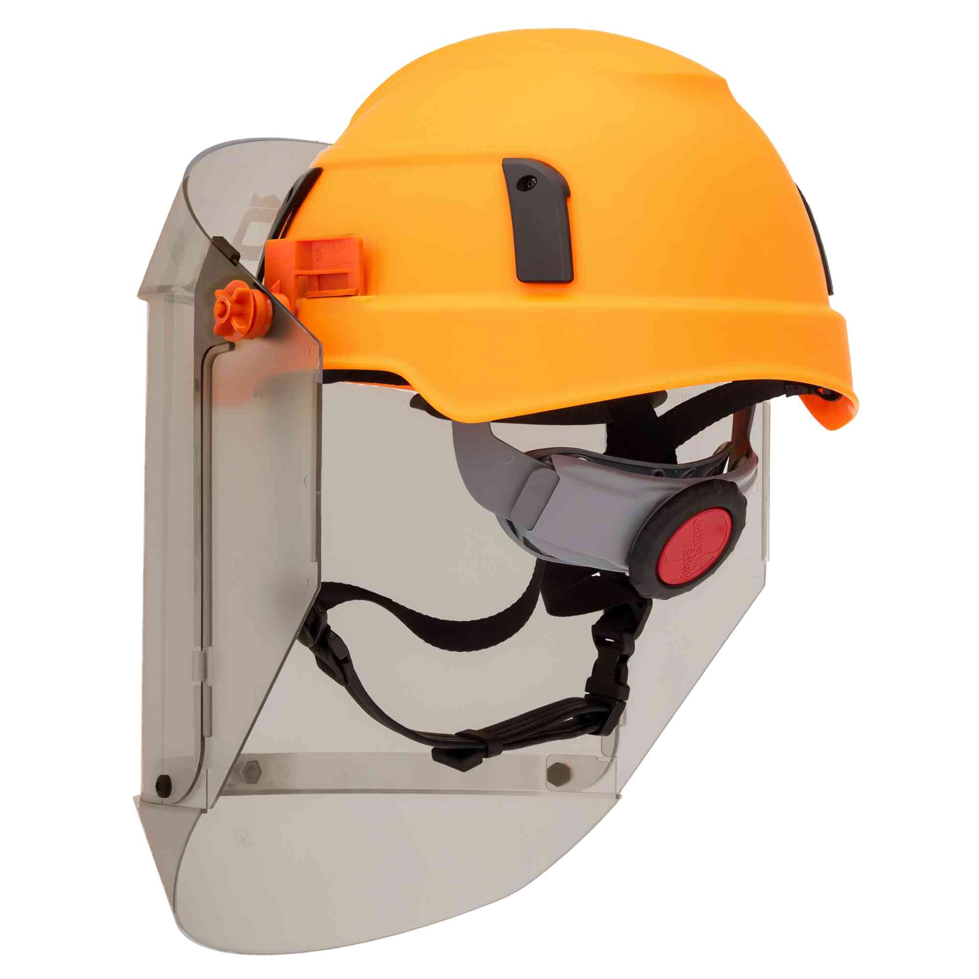 12 Cal Arc Flash Face Shields w/ Type 2 Micro Brim Safety Helmet BackImage