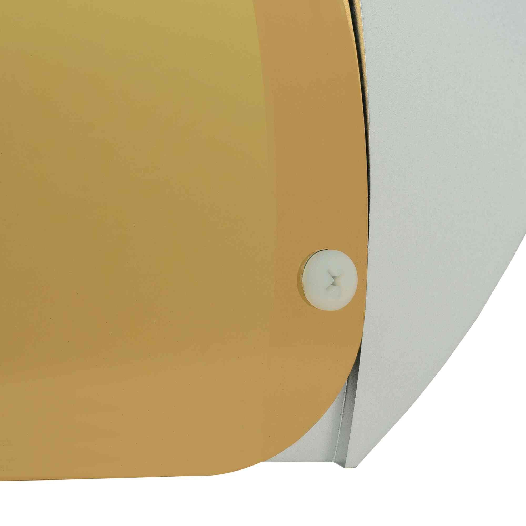 Replacement Green Gold Heat Reflective Face Shield Windows Close-Up Image