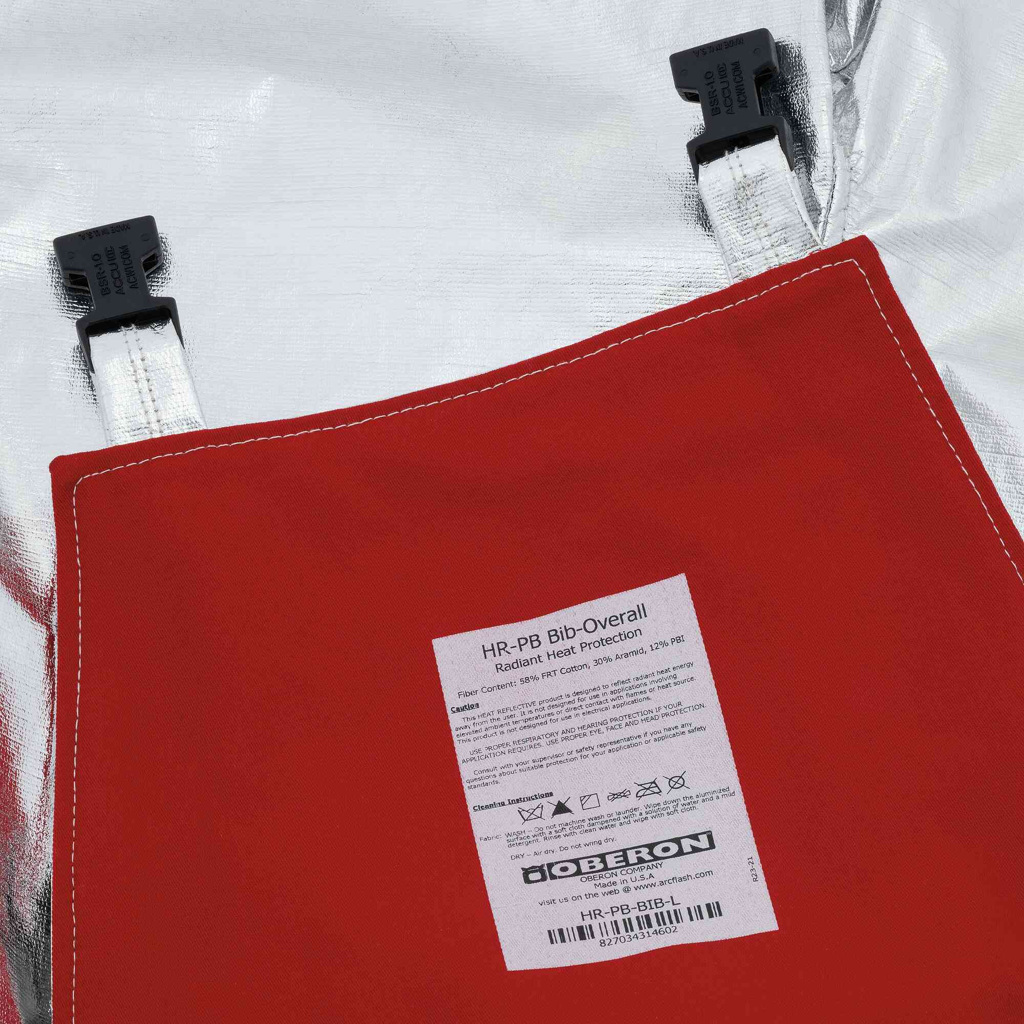 Heat Reflective Bib-Overalls Close-Up Image