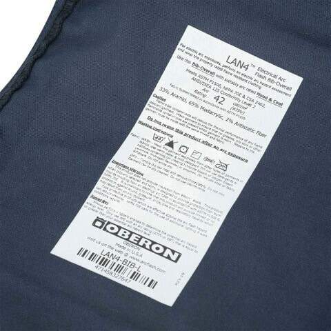 LAN 40 Cal Arc Flash Bib Overalls CloseUpImage
