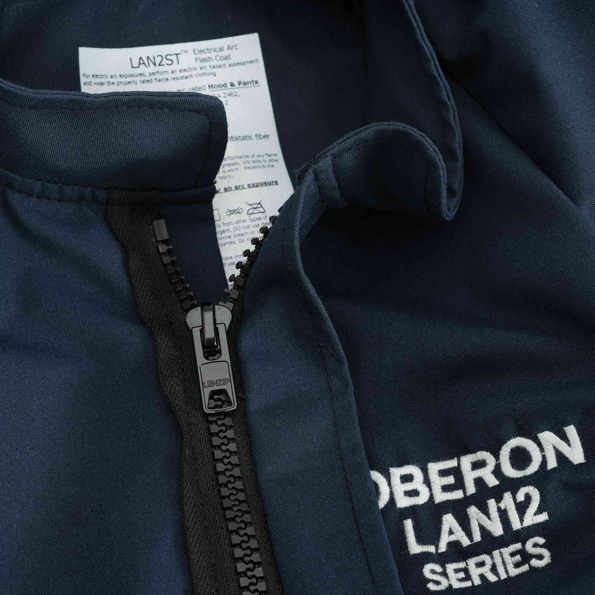 LAN 40 Cal Arc Flash Hood, Coat, and Bib Suit Set w/ Escape Strap CloseUpImage