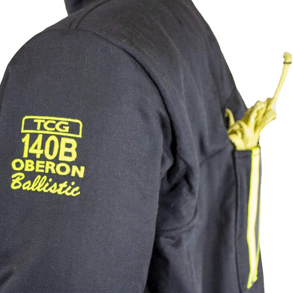 TCG 140 Cal Ultra-Light Arc Flash Coats w/ Escape Strap Close-Up Image