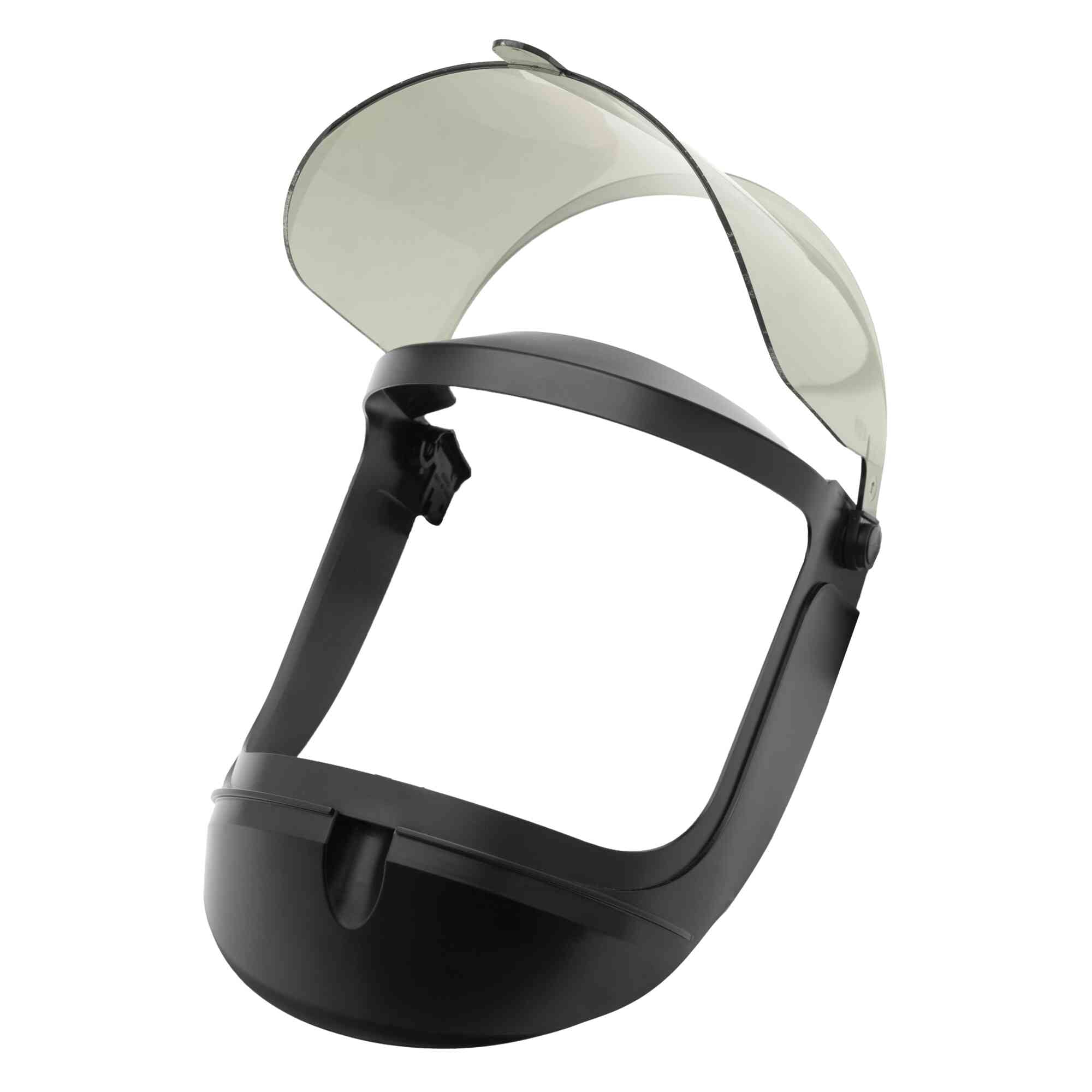 TCG EZ Lift Arc Flash Face Shield and Adapters Angle Left