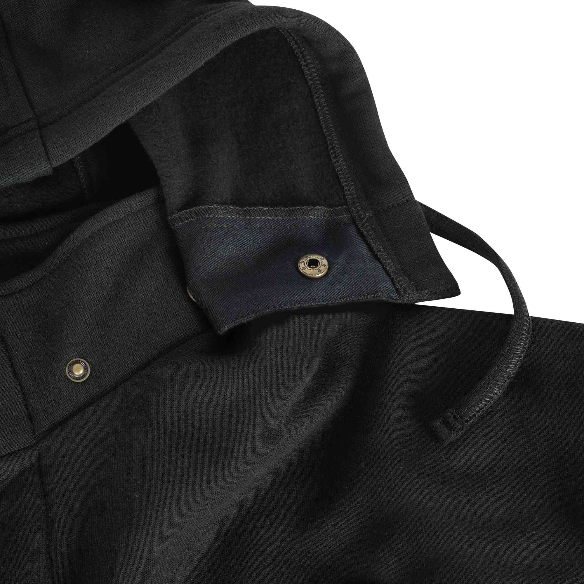 FR/Arc-Rated Heavyweight Cotton Fleece Zip-Front Hoodies Close-Up Image