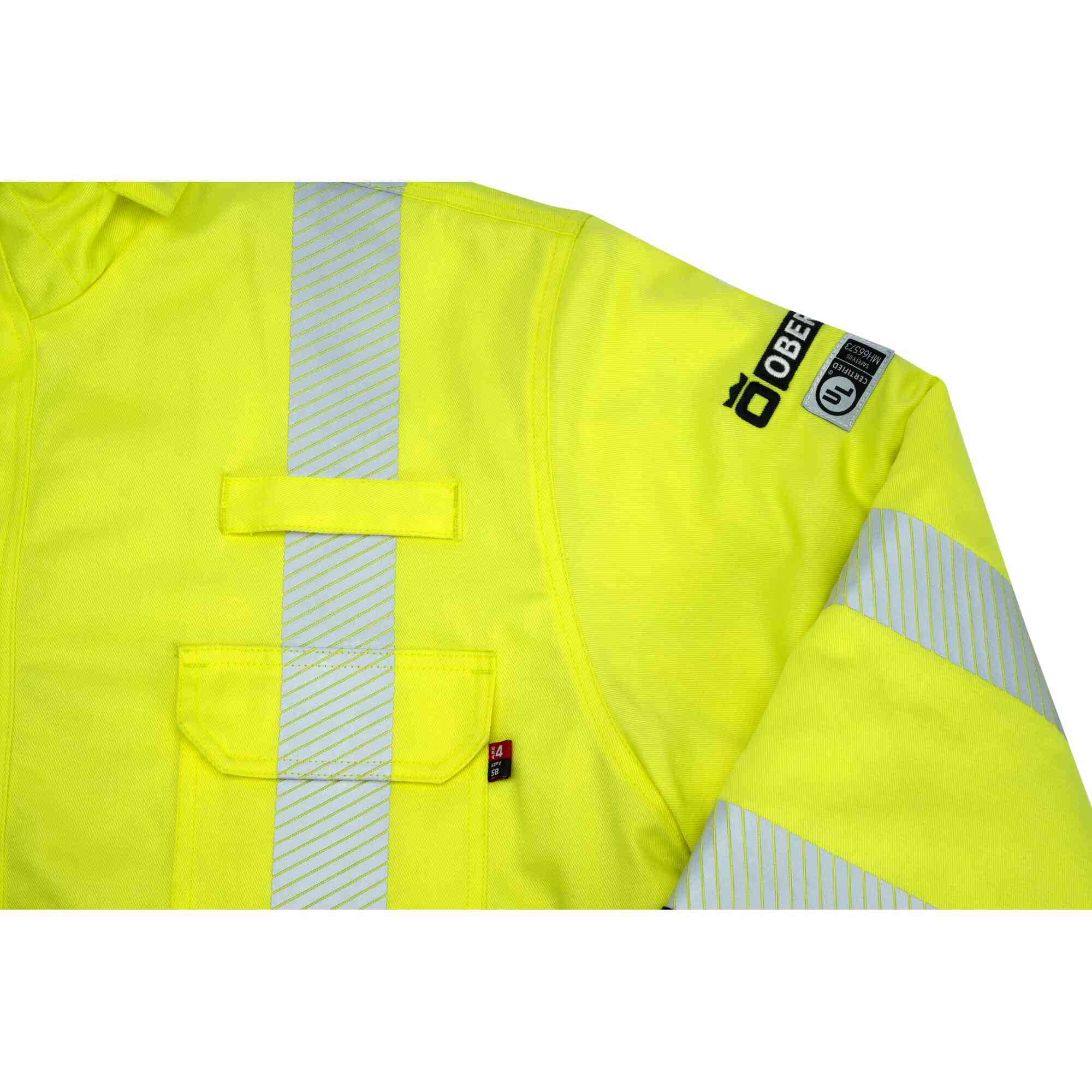 Hi-Vis FR/Arc-Rated Insulated Safety Parkas Close-Up Image