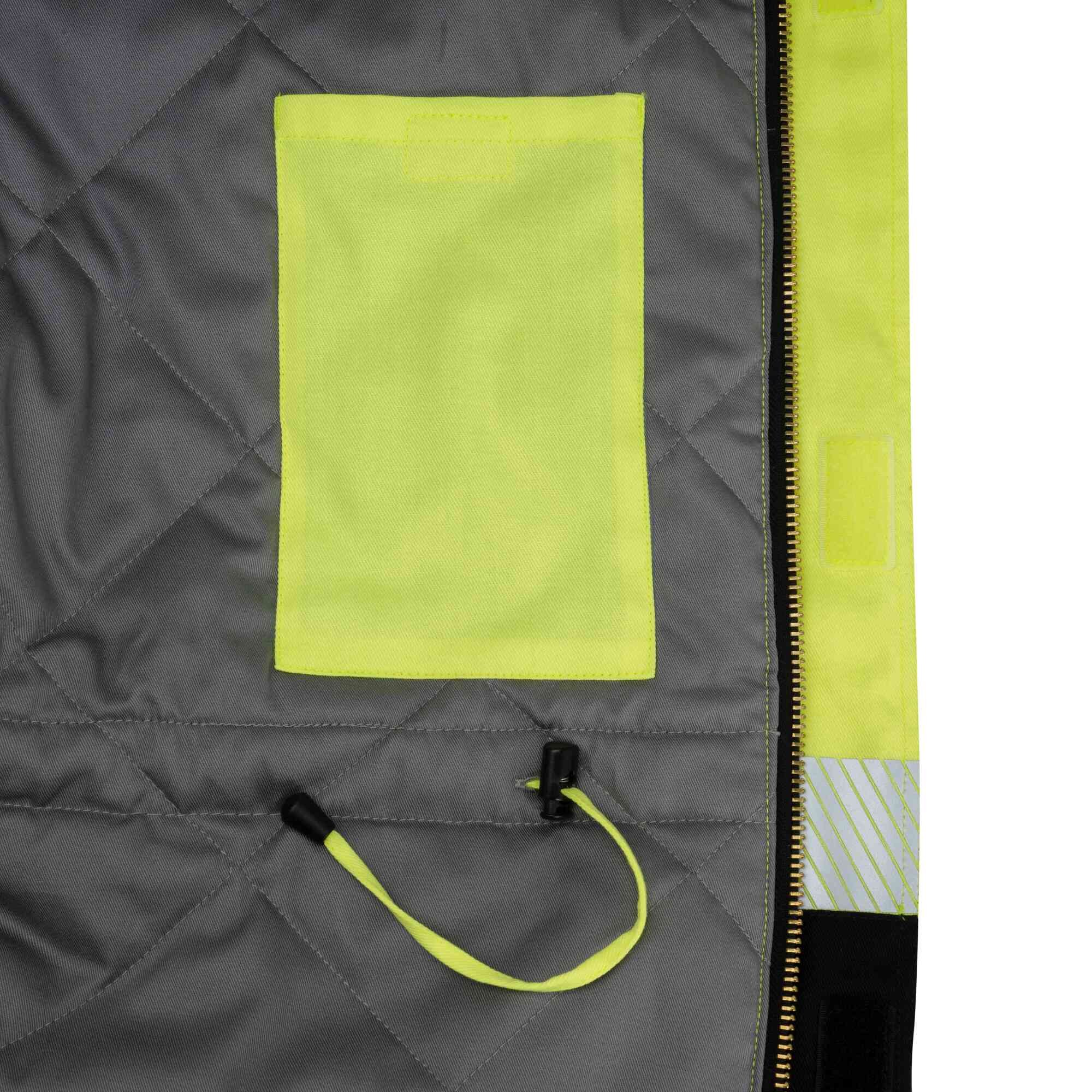 Hi-Vis FR/Arc-Rated Insulated Safety Parkas Close-Up Image