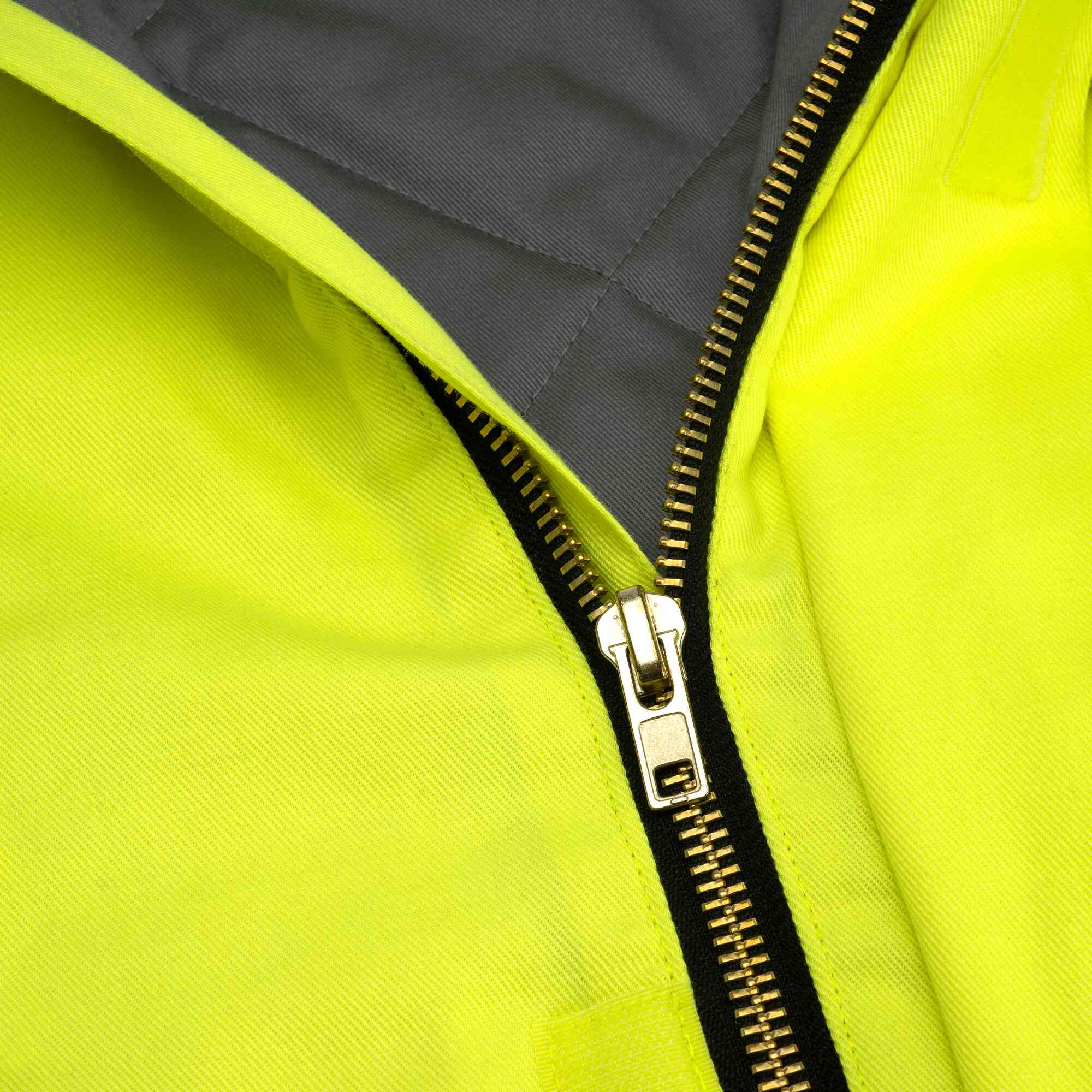 Hi-Vis FR/Arc-Rated Insulated Safety Parkas Close-Up Image