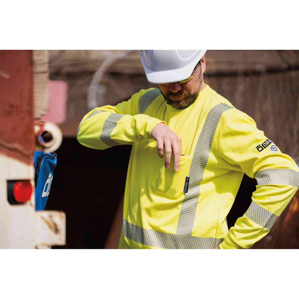 FR/Arc-Rated Long Sleeve Safety Shirts LifestyleImage