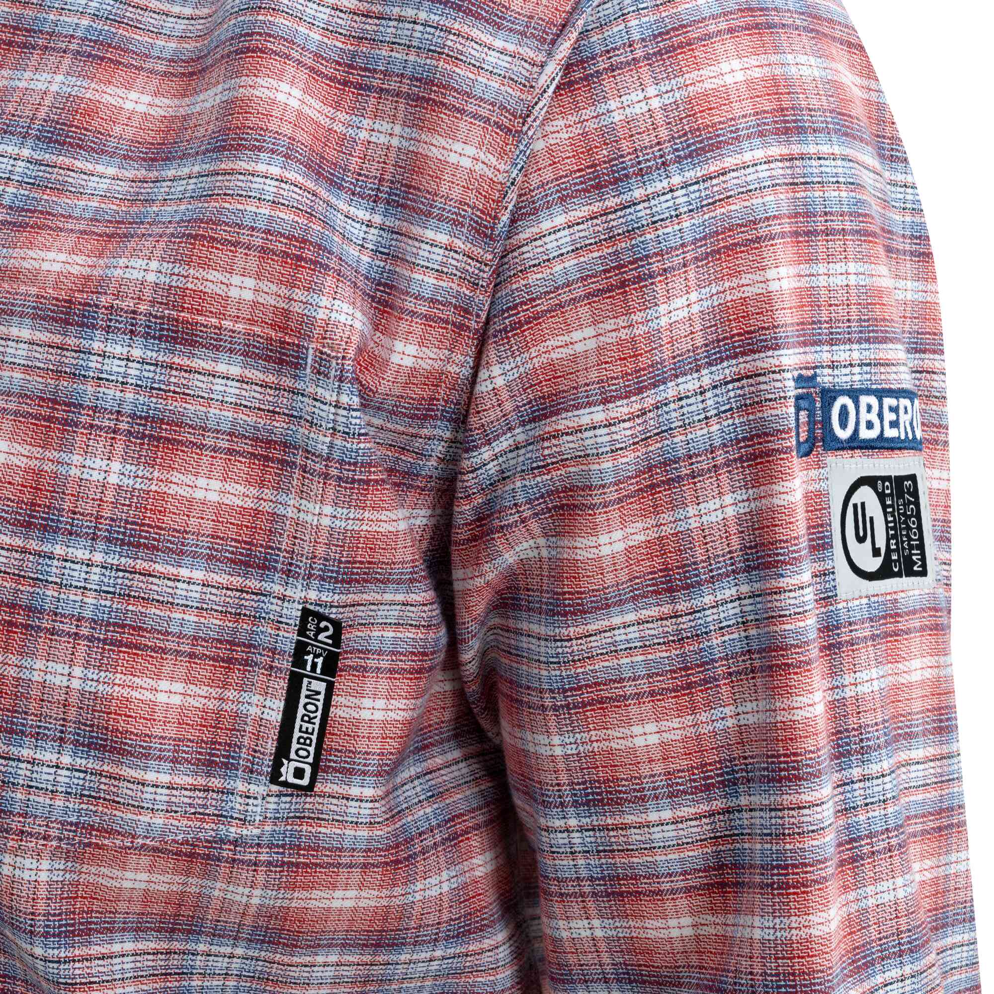 FR/AR Cotton/Nylon Plaid Shirts Close-Up Image