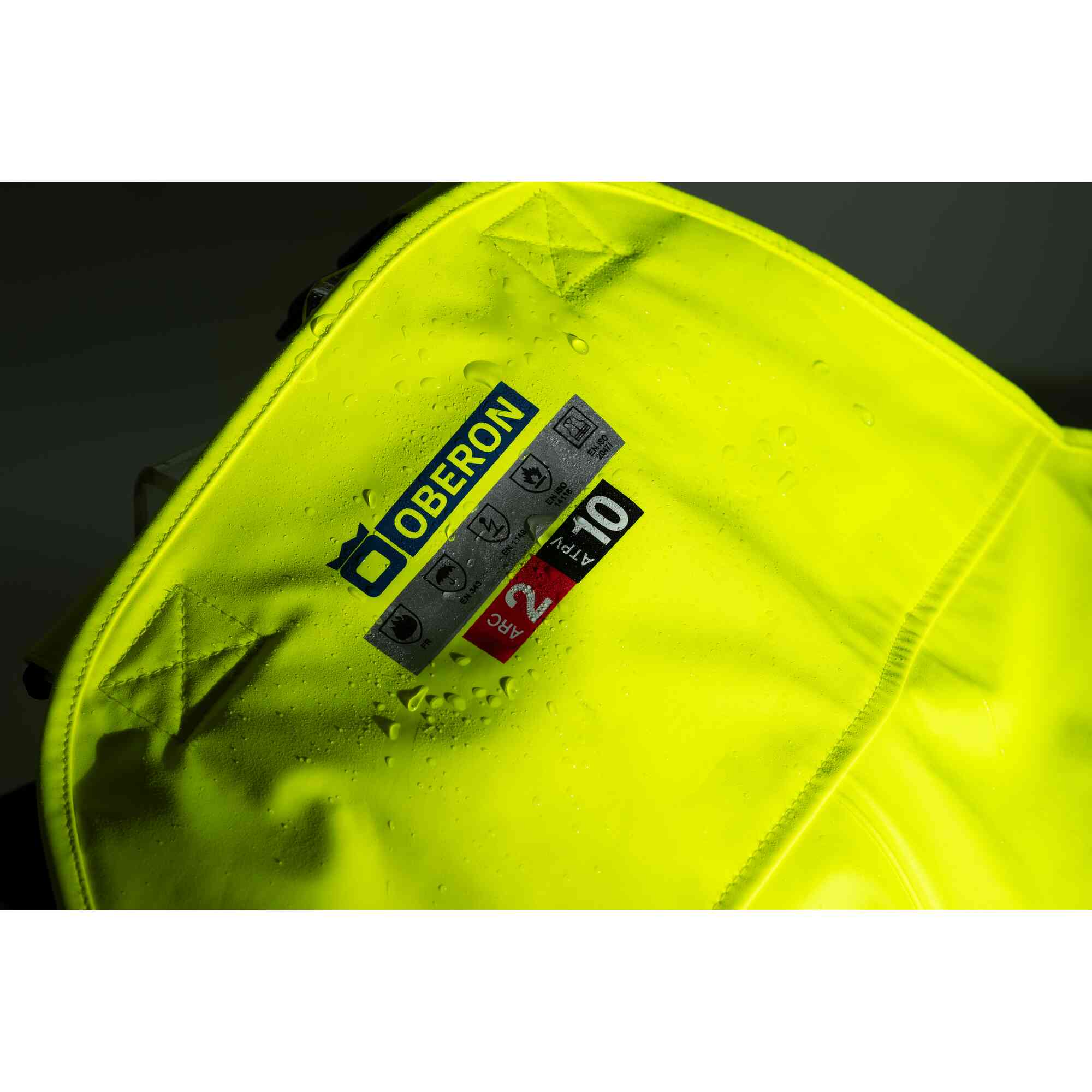 FR/Arc-Rated PU Cotton Safety Bib Pants Close-Up Image