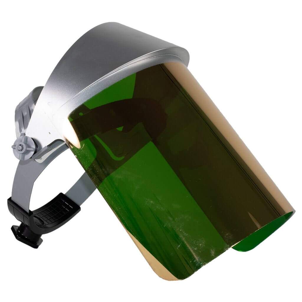 High Heat Face Shield Crown and Window Green Gold Main Image