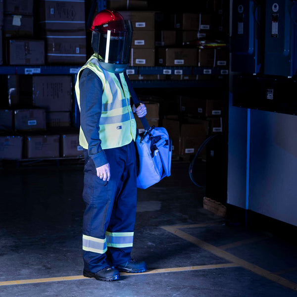 FR/Arc-Rated Hi-Vis/Navy Blue Cargo Pants Lifestyle Image