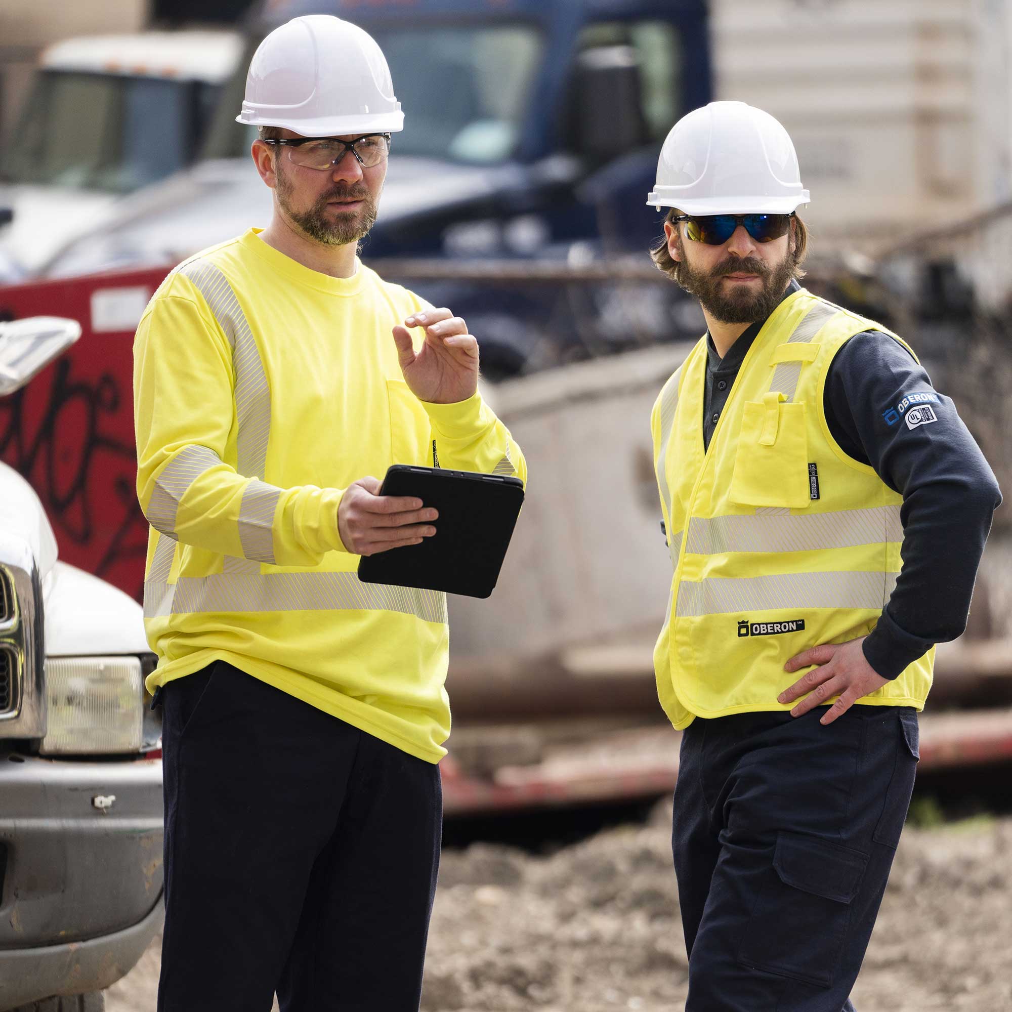 FR/Arc-Rated Long Sleeve Safety Shirts LifestyleImage