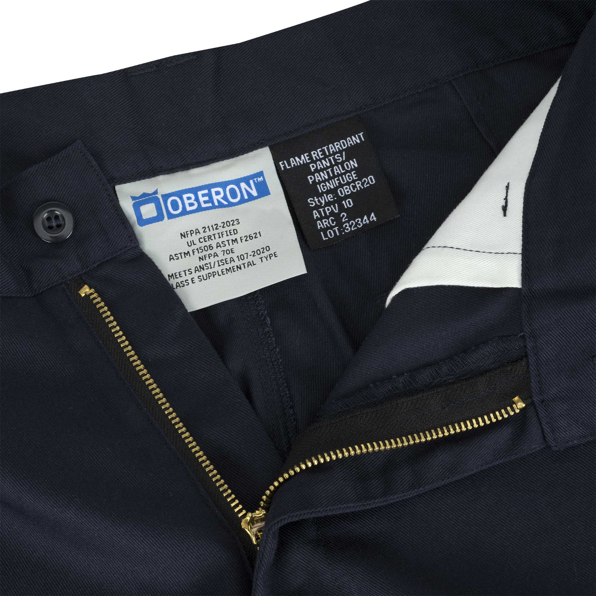 FR/Arc-Rated Navy Blue Cargo Pants CloseUpImage