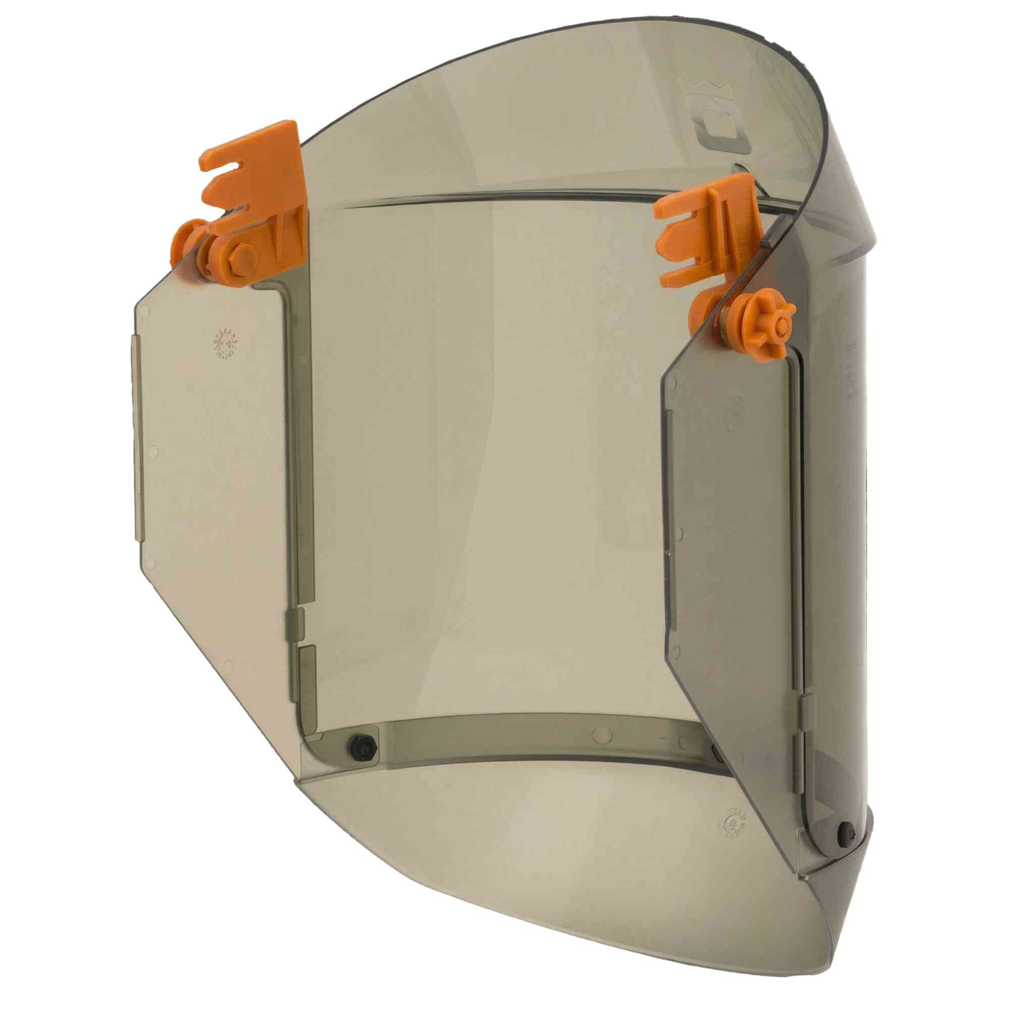 12 Cal Arc Flash Face Shield w/ Safety Helmet Adapters Back Image