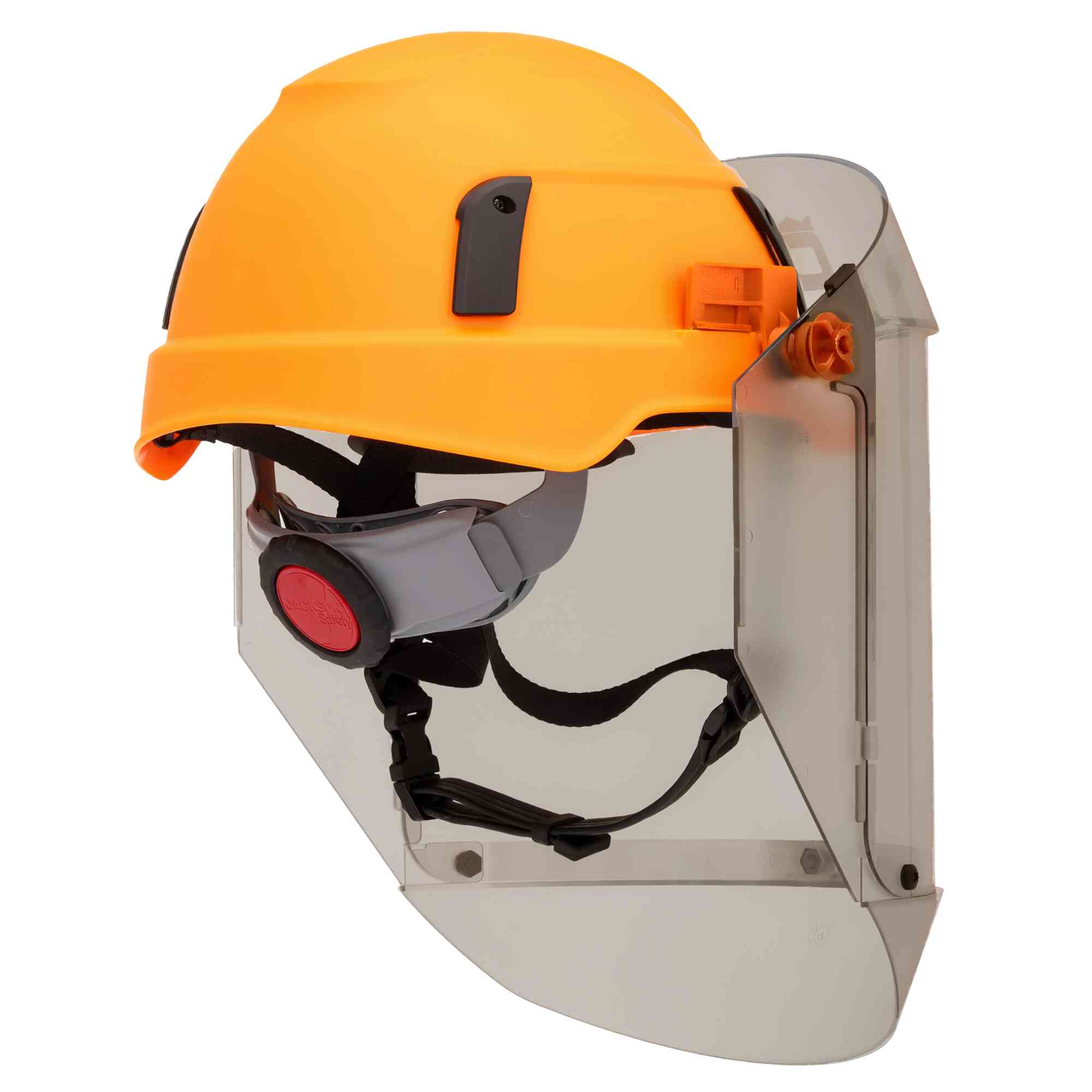 12 Cal Arc Flash Face Shields w/ Type 2 Micro Brim Safety Helmet Back Image