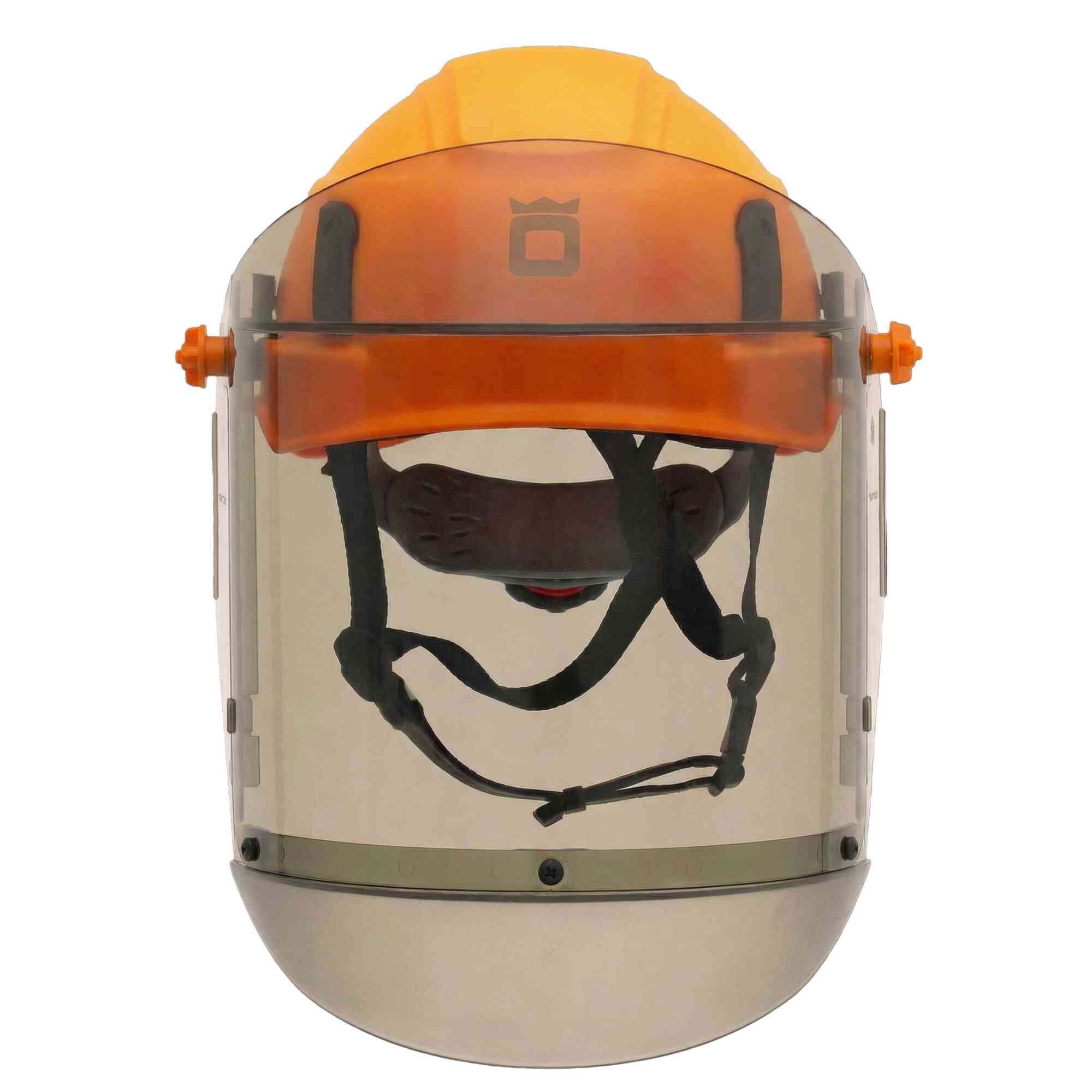 12 Cal Arc Flash Face Shields w/ Type 2 Micro Brim Safety Helmet Front Image