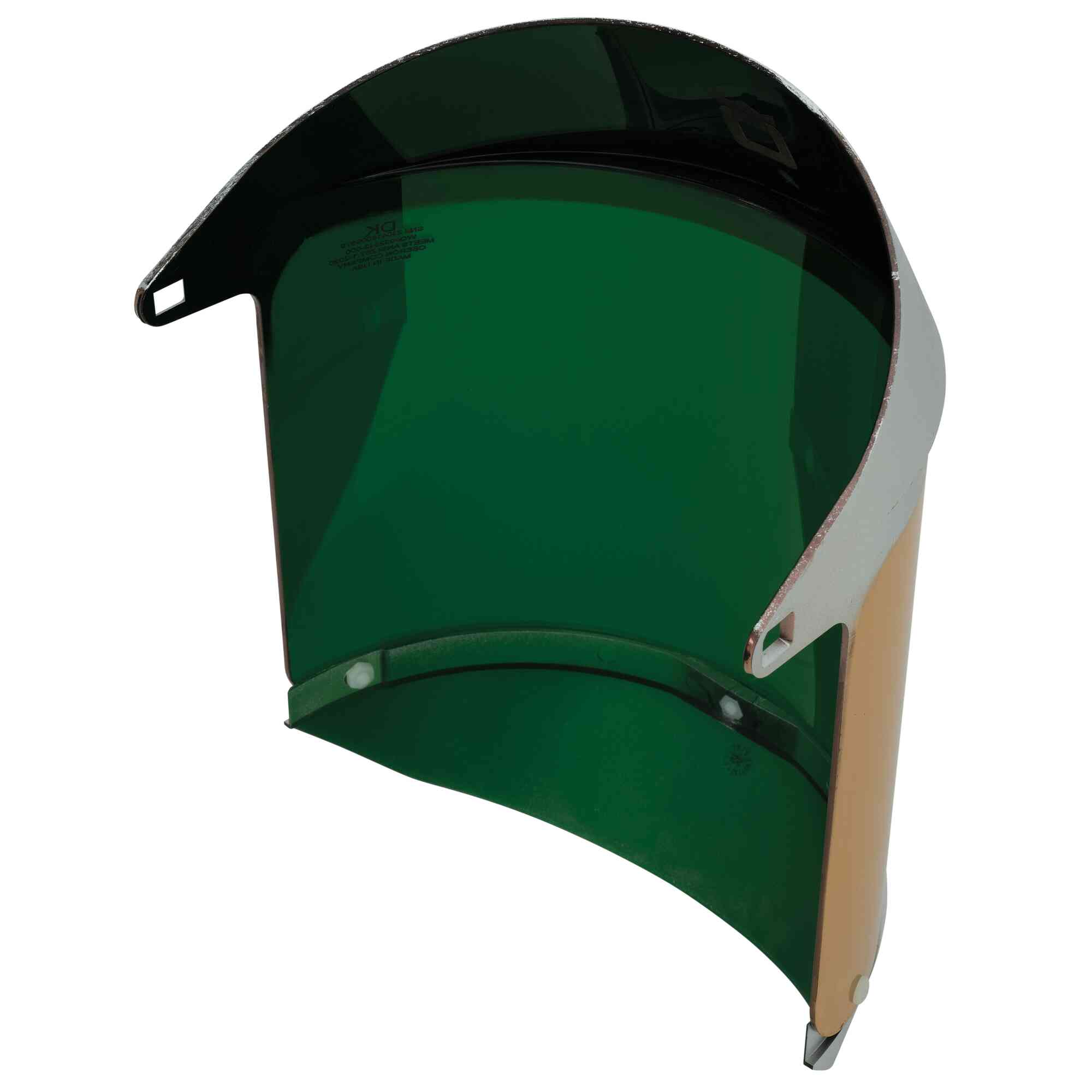 Replacement Green Gold Heat Reflective Face Shield Windows BackImage