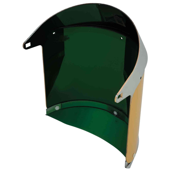 Replacement Dark Green Gold Heat Reflective Face Shields BackImage