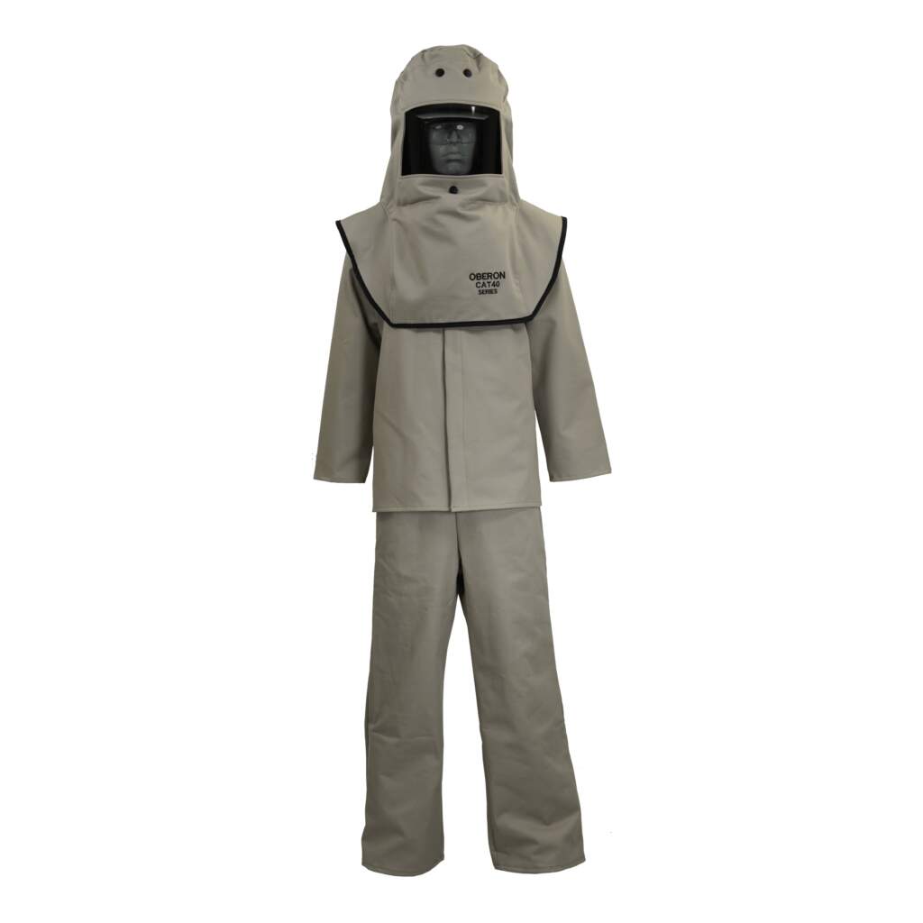 CAT 40 Cal Arc Flash Hood, Coat, and Bib Suit Set FrontImage