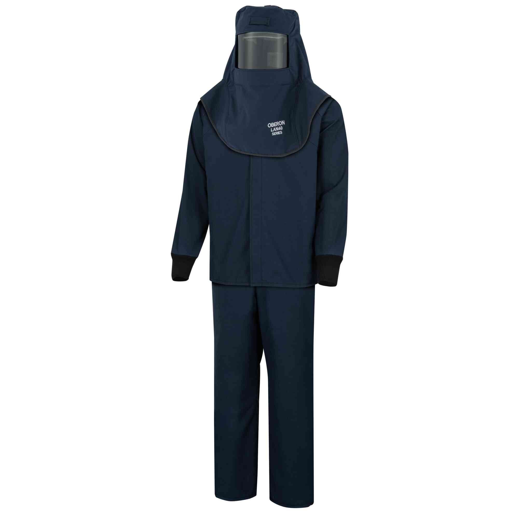 LAN 40 Cal Arc Flash Hood, Coat, and Bib Suit Set w/ Escape Strap MainImage