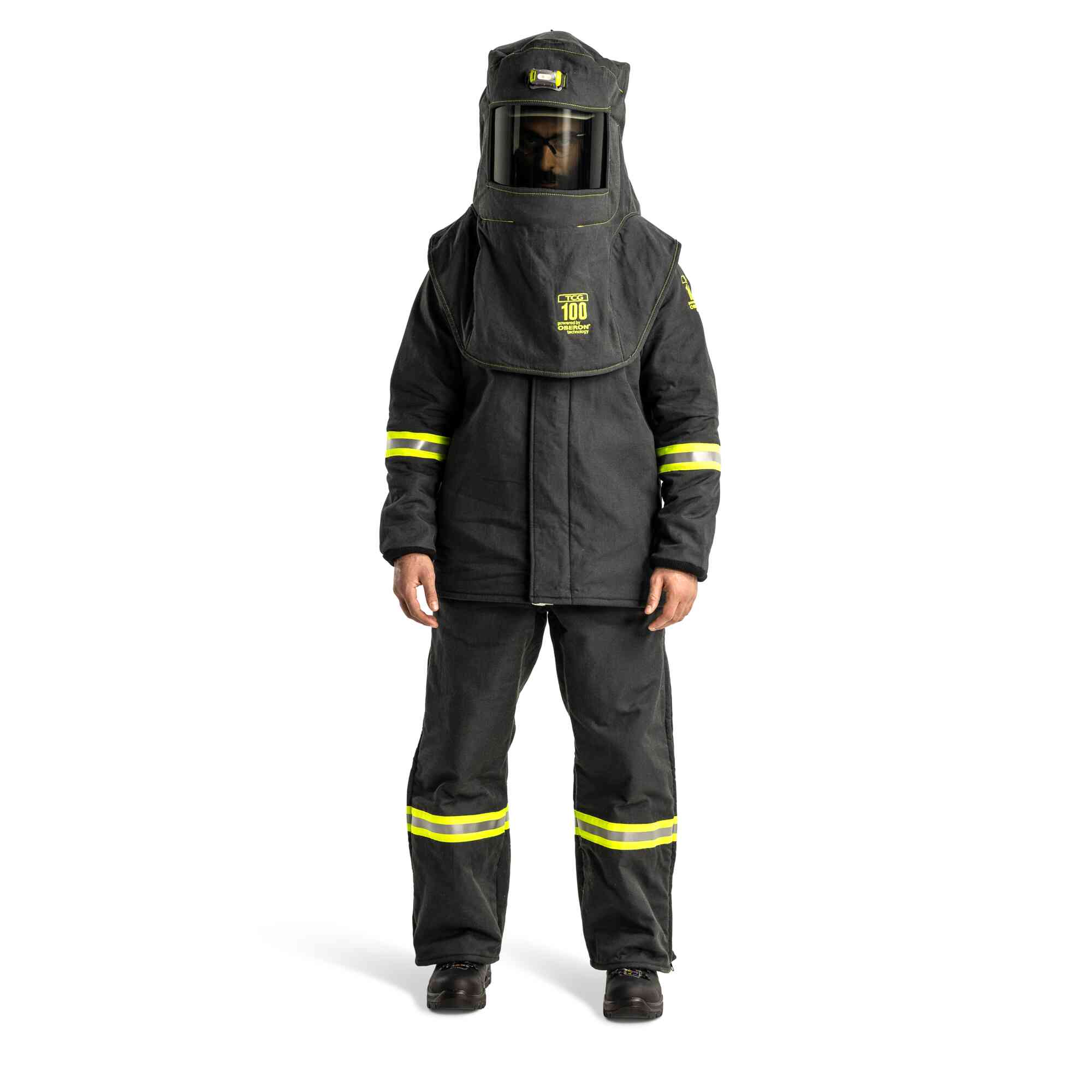 TCG 100 Cal Arc Flash Hoods w/ Adapters, Vent System and Light Lifestyle Image