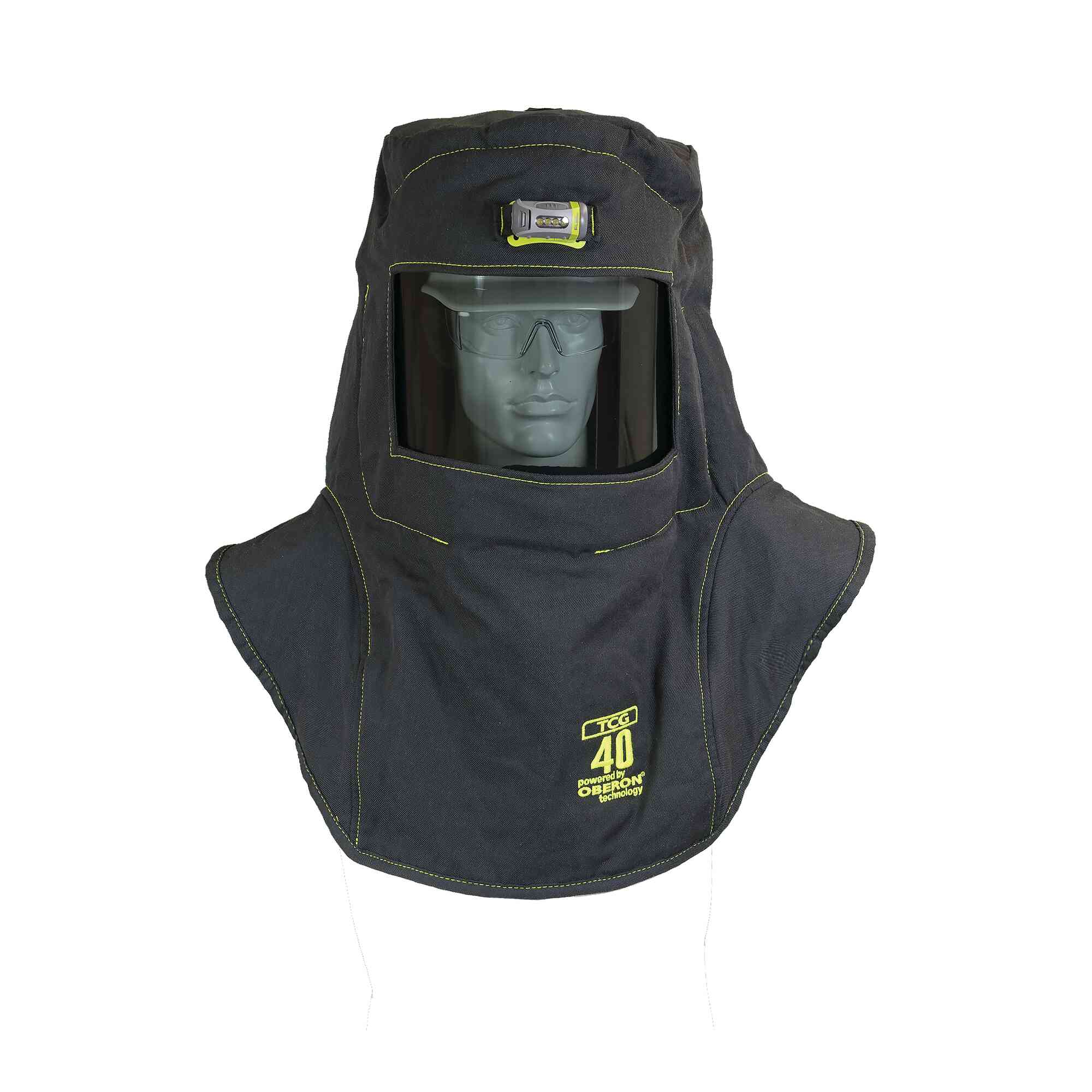 TCG 40 Cal Arc Flash Hood and Coverall Suit Set w/ Ventilation System and Light MainImage