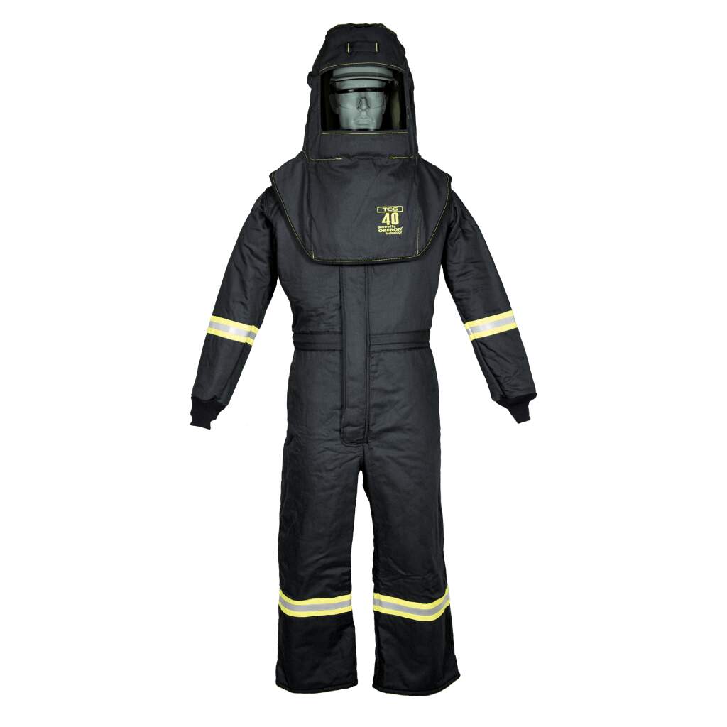 TCG 40 Cal Arc Flash Hood and Coverall Suit Set