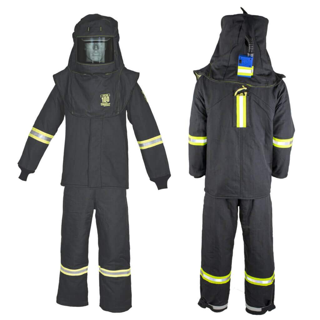 TCG 100 Cal Arc Flash Suit Set w/ Escape Strap, Light, and Vent MainImage
