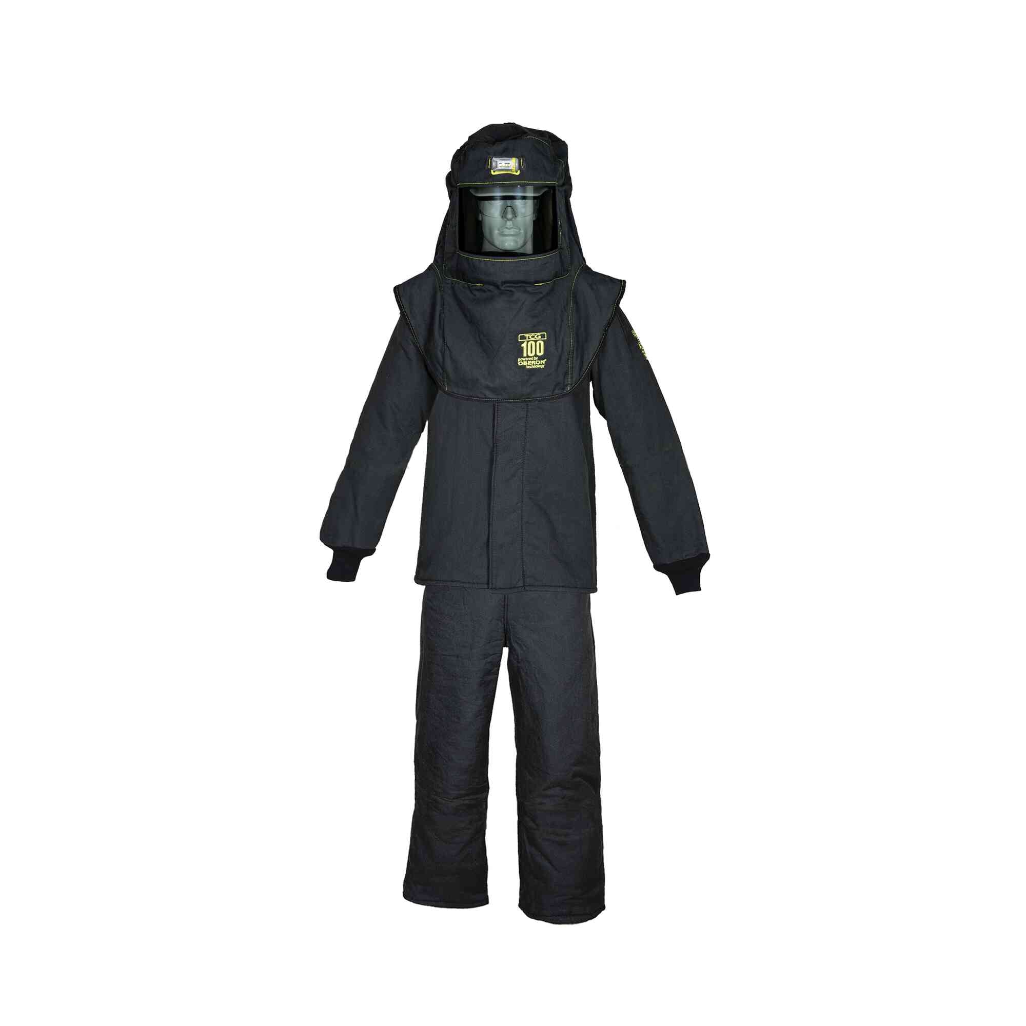 TCG 100 Cal Arc Flash Suit Set w/ Escape Strap, Light, and Vent MainImage