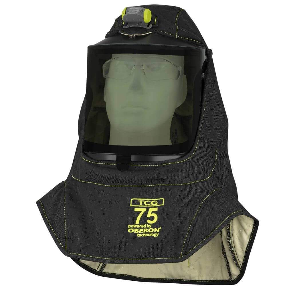 TCG EZ Lift Arc Flash Hoods Angle Left