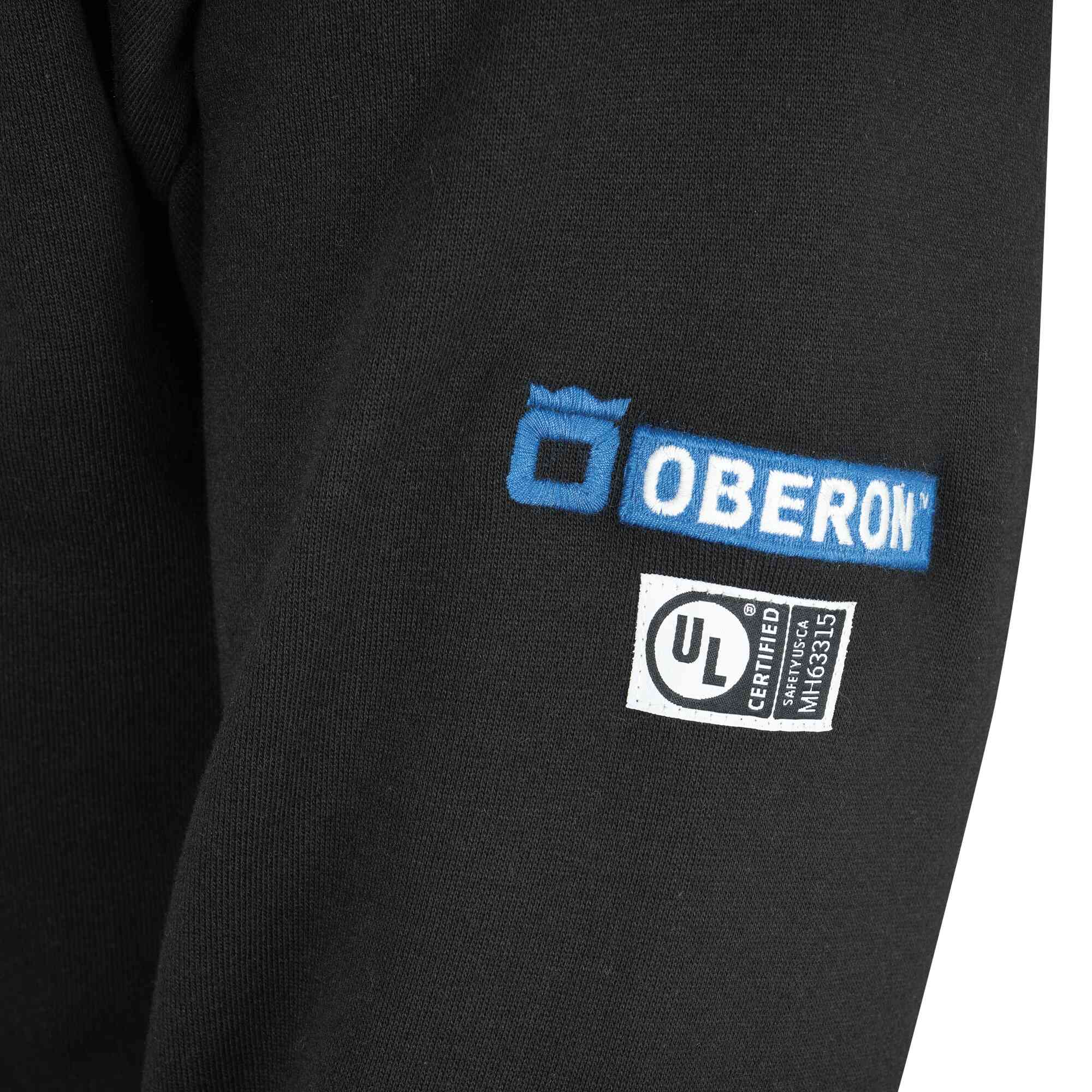 FR/Arc-Rated Heavyweight Cotton Fleece Zip-Front Hoodies Close-Up Image