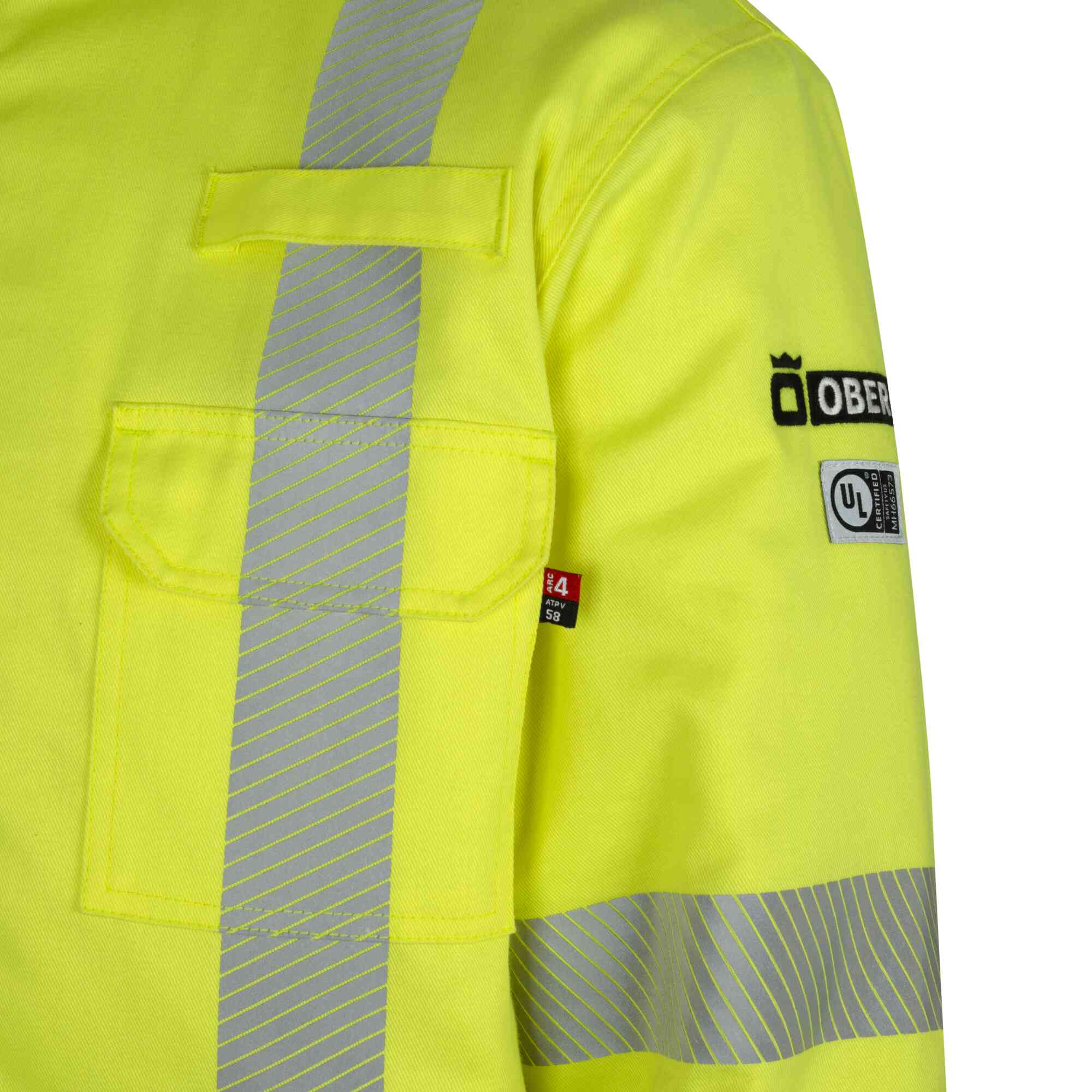 Hi-Vis FR/Arc-Rated Insulated Safety Parkas Close-Up Image