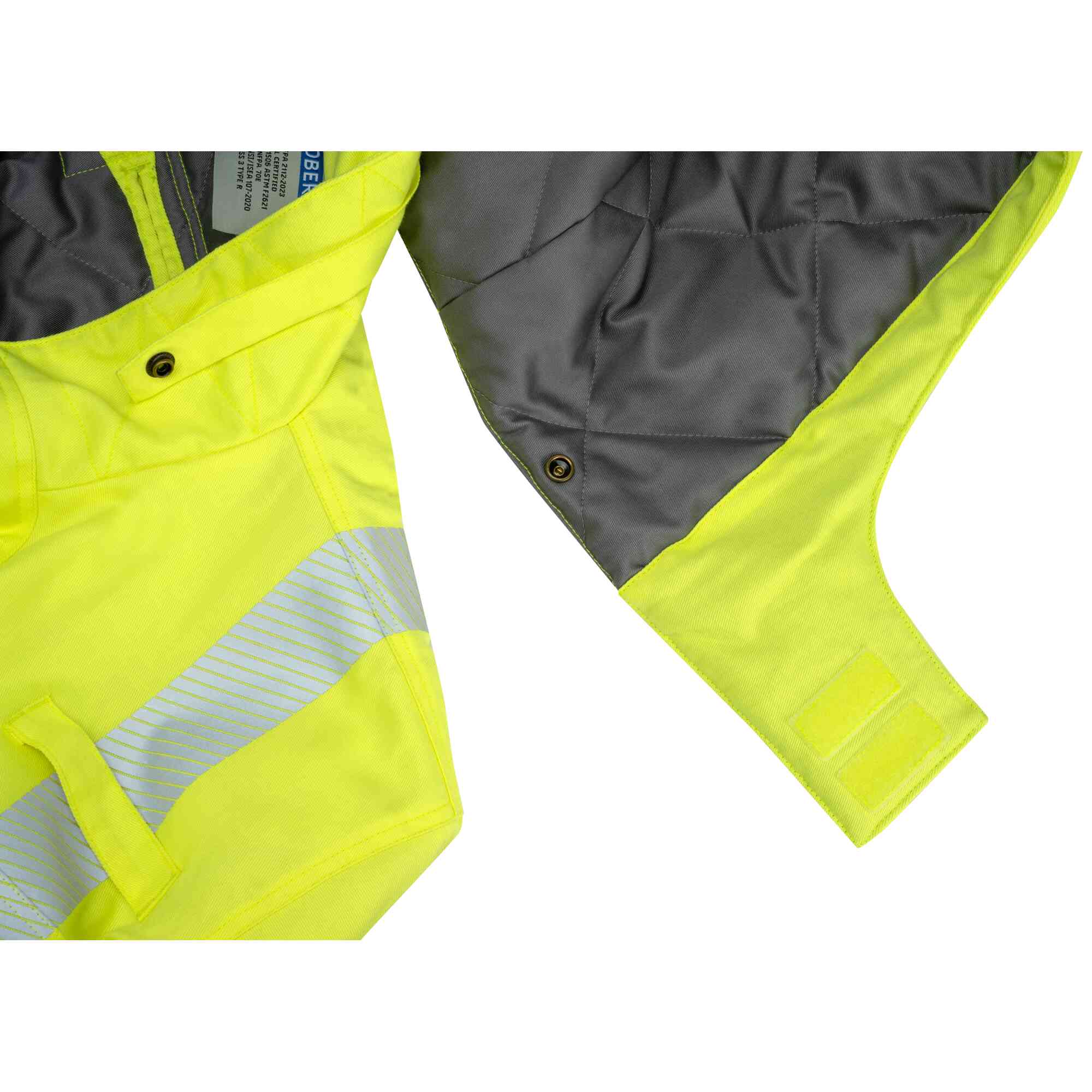 Hi-Vis FR/Arc-Rated Insulated Safety Parkas Close-Up Image