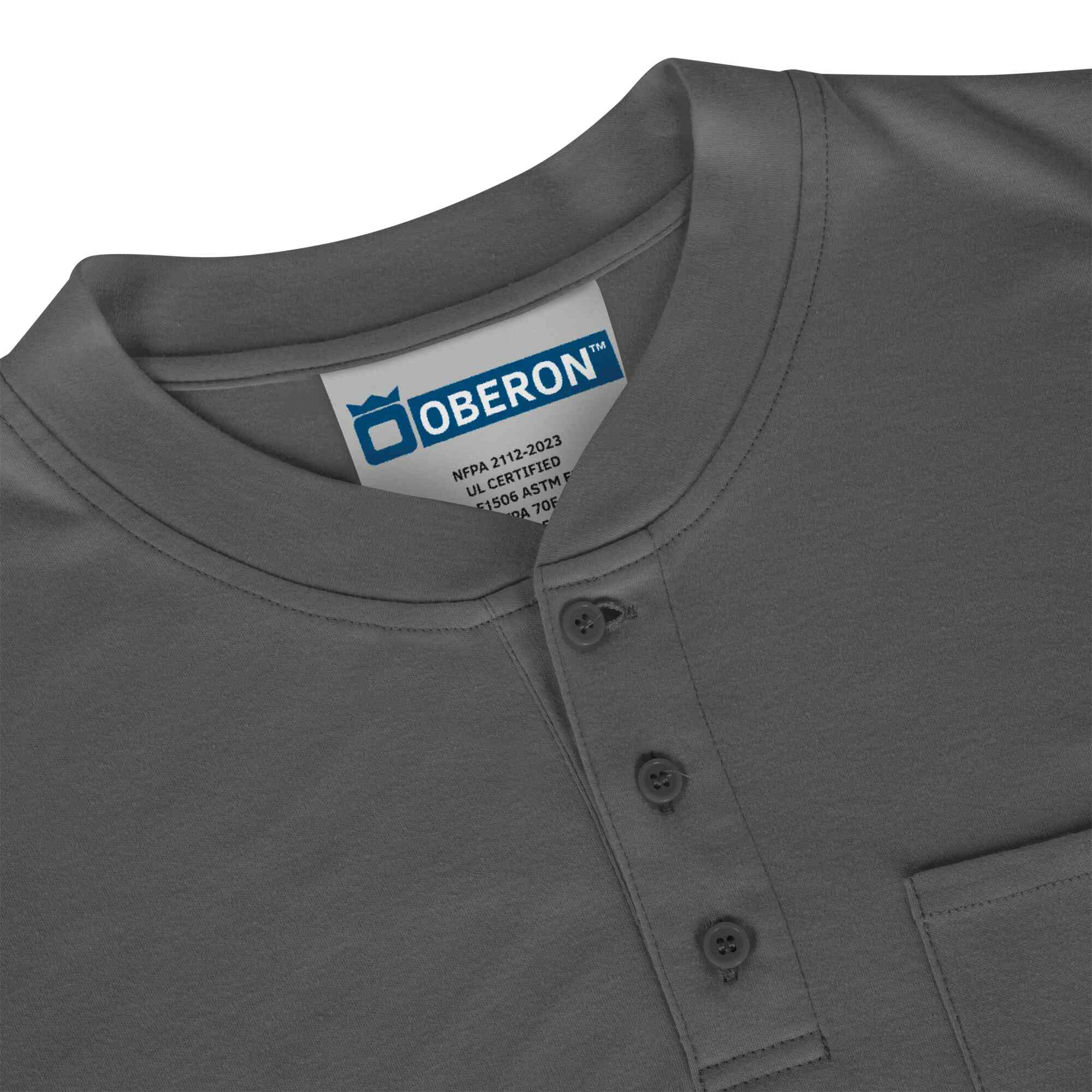 FR/Arc-Rated Henley Style Shirts
 Close-Up Image