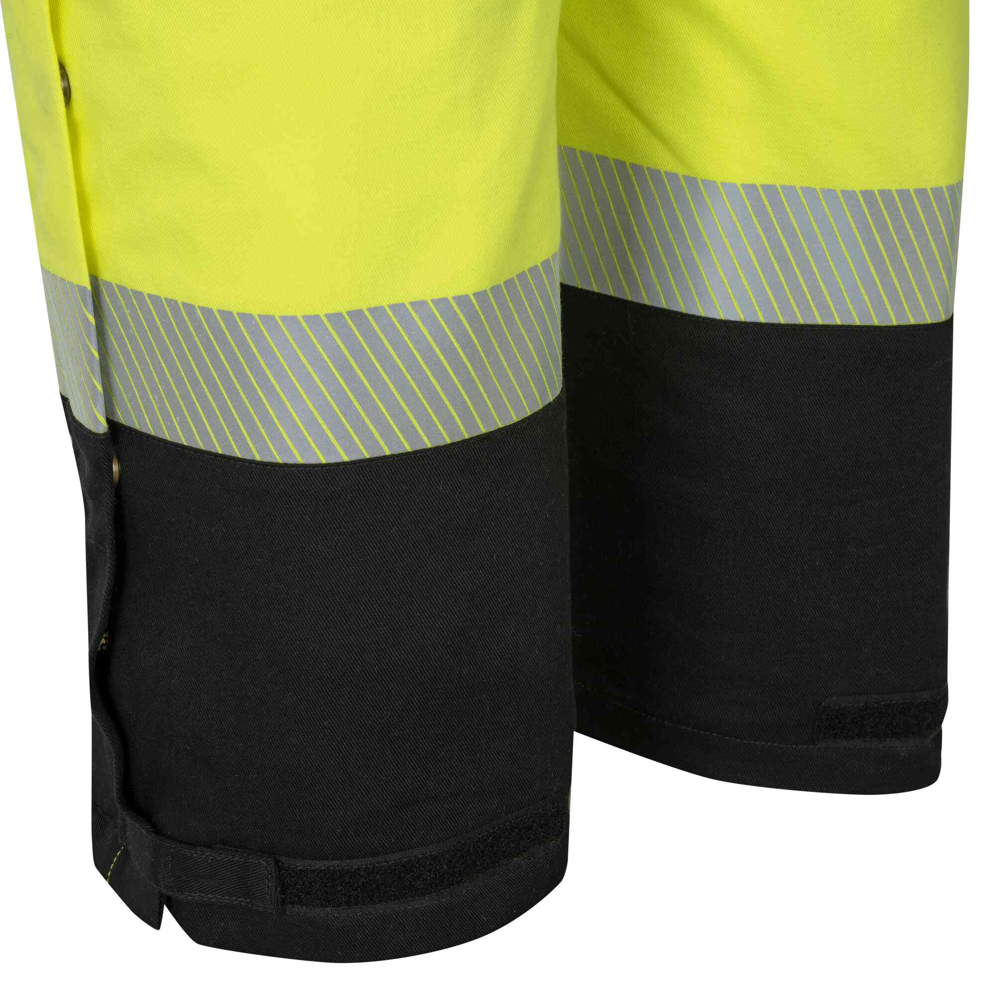 Hi-Vis FR/Arc-Rated Insulated Safety Overalls Close-Up Image