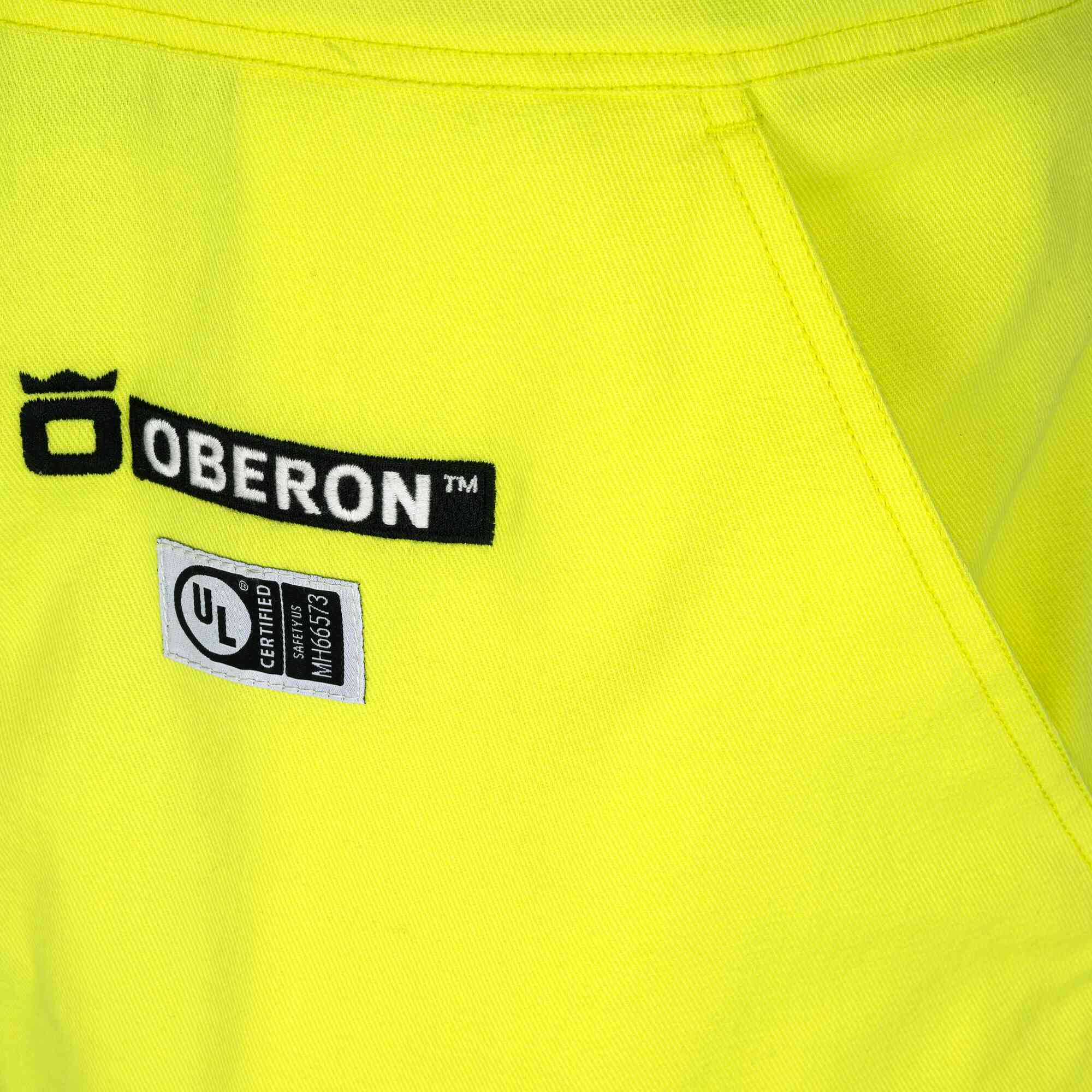 Hi-Vis FR/Arc-Rated Insulated Safety Overalls Close-Up Image