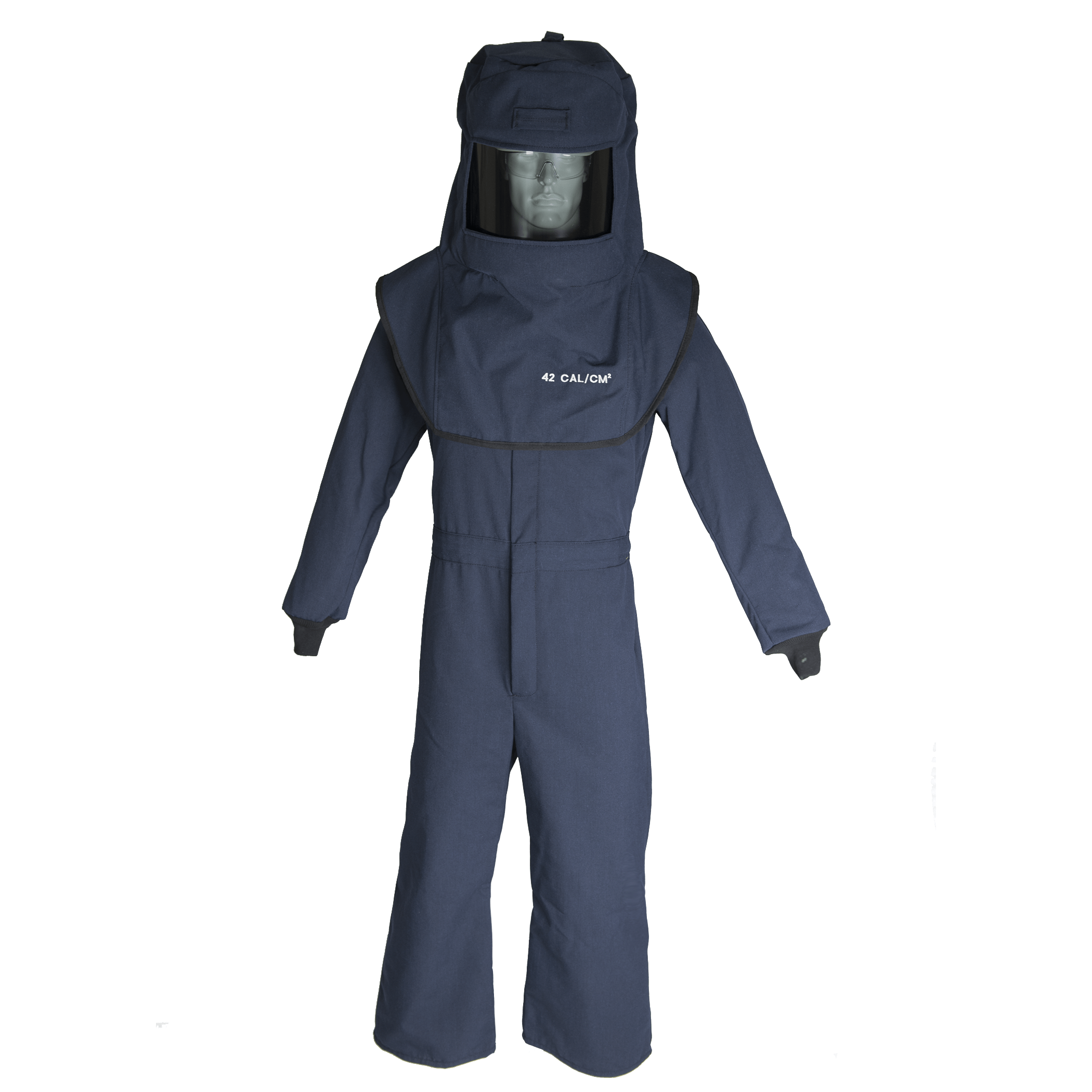 40 Cal LAN™ Arc Flash Hood and Coverall Suit Set - 5X-Large / With HVSL