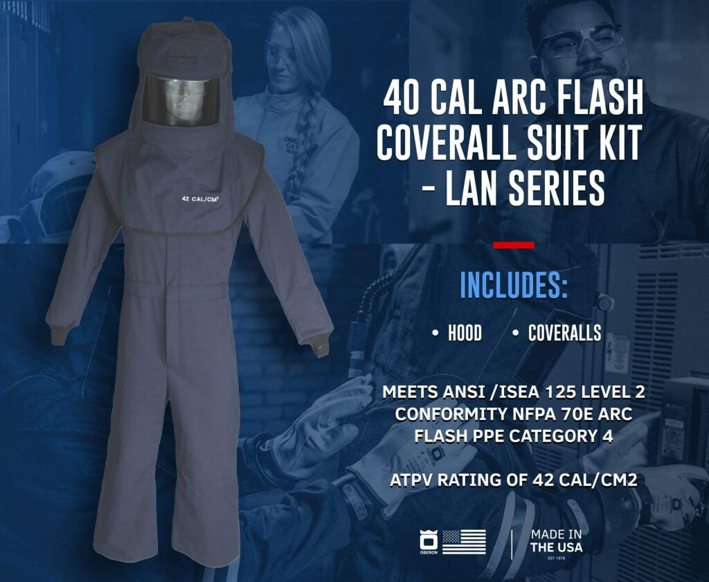 40 Cal LAN Arc Flash Coverall Kit
