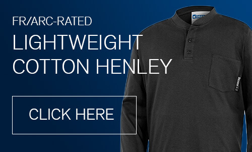 Oberon FR Arc Rated Lightweight Cotton Henley
