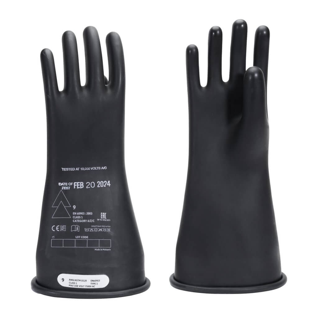 Class 1 Electrical Rubber Insulating Gloves