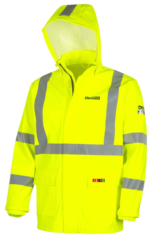 Hi-Vis FR/Arc-Rated PU Cotton Safety Jacket