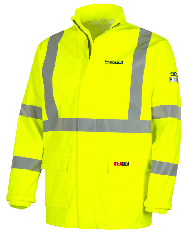 Hi-Vis FR/Arc-Rated PU Cotton Safety Jacket