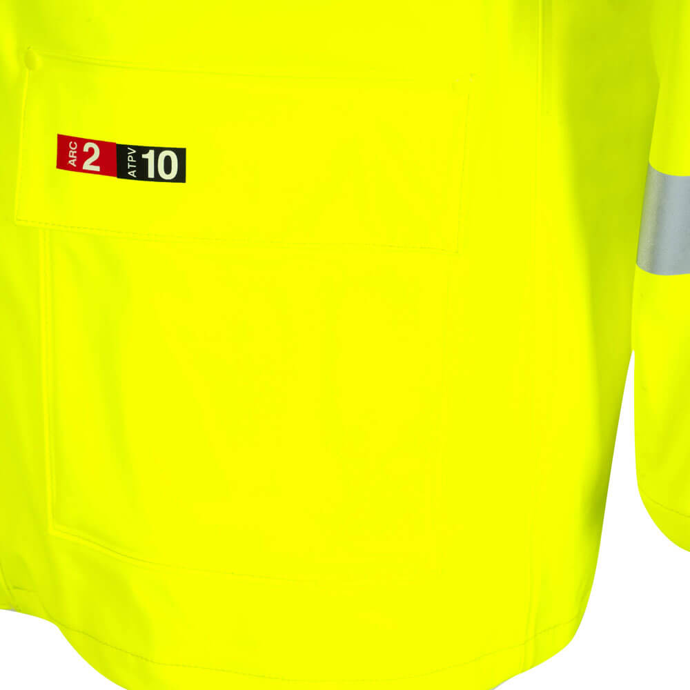 Hi-Vis FR/Arc-Rated PU Cotton Safety Jacket